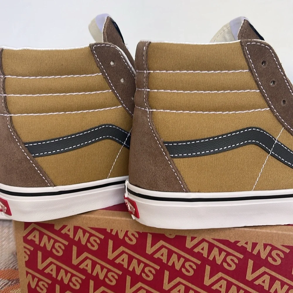 Vans WMNS Sk8-Hi Canvas/ Suede Pop Browm/Mu VN000CHXBF0 Sneakers